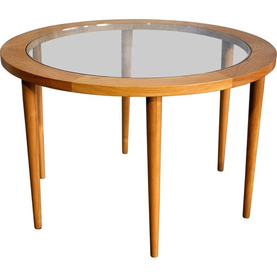 Image 1 of Vintage Deense 6-poots ronde eettafel 1970