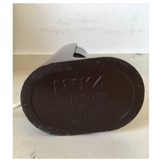 Image 1 of  Leuka "Flip Top" bruin Italiaans stalen bureaulamp, Richard CARRUTHERS - jaren 1970