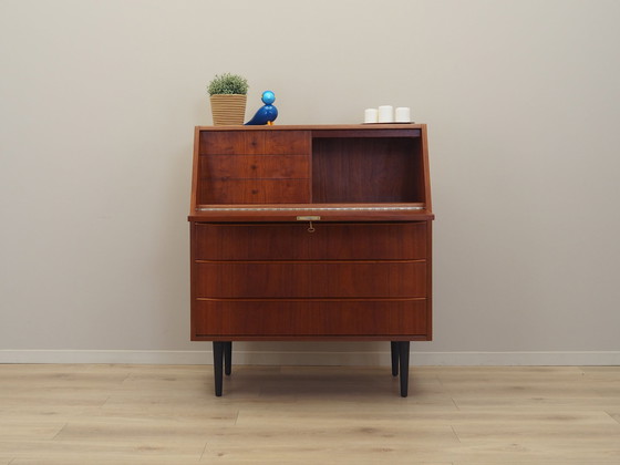 Image 1 of Teakhouten secretaire, Deens ontwerp, 1970S, Productie: Denemarken