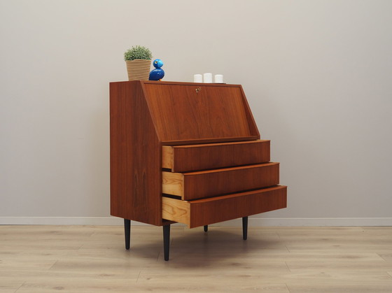 Image 1 of Teakhouten secretaire, Deens ontwerp, 1970S, Productie: Denemarken