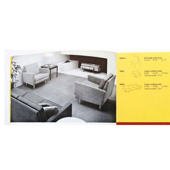 Image 1 of Vintage leren fauteuil van George Nelson voor Herman Miller, jaren 1960