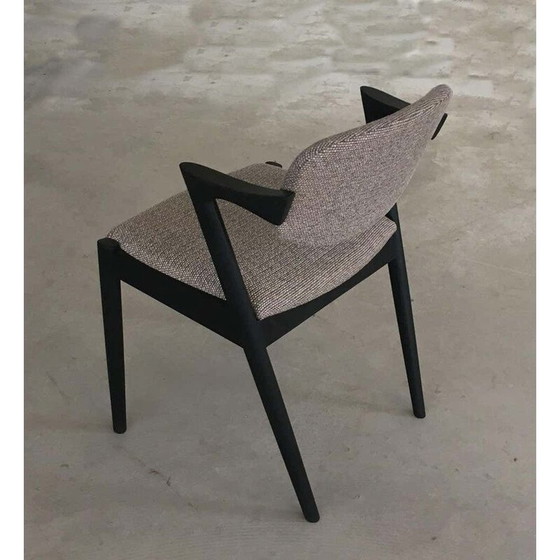 Image 1 of Set van 6 vintage geëboniseerde eetkamerstoelen door Kai Kristiansen