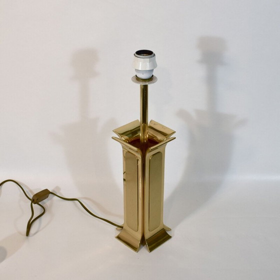 Image 1 of Vintage massief messing lamp 1970