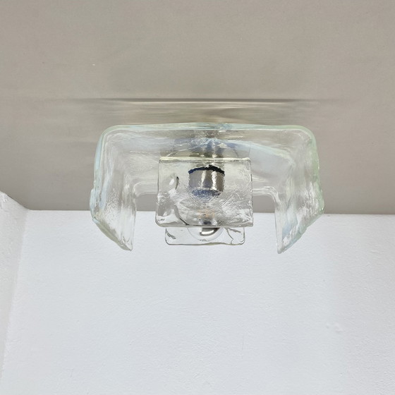 Image 1 of Grote Murano glazen plafond wandlamp van Carlo Nason voor Kalmar Lights, 1970S