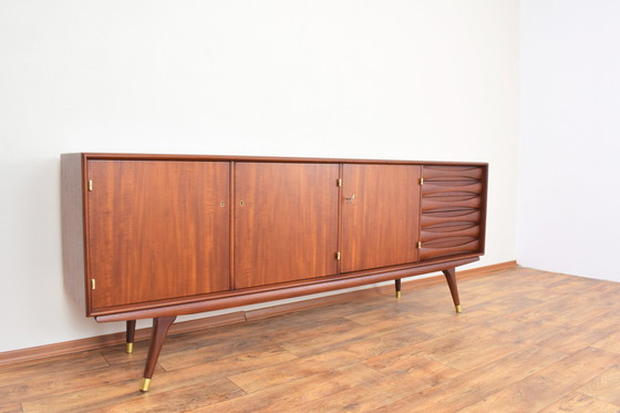 Image 1 of Mid Century Teak Dressoir Van Sven Andersen Voor Sven Andersen Möbelfabrik Stavanger, 1960S.