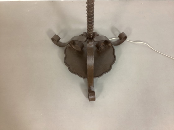 Image 1 of Art Deco Amsterdamse School Smeedijzeren Lamp Jaren Twintig 