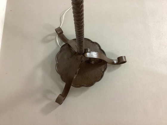 Image 1 of Art Deco Amsterdamse School Smeedijzeren Lamp Jaren Twintig 