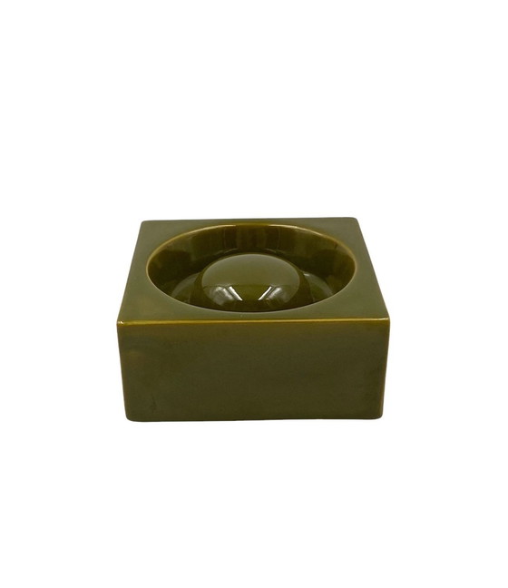 Image 1 of Groene keramieken asbak uit Mid Century, Sicart Italië 1969