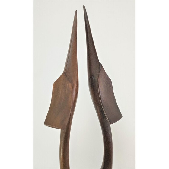 Image 1 of Paar massief houten vogels, 1970