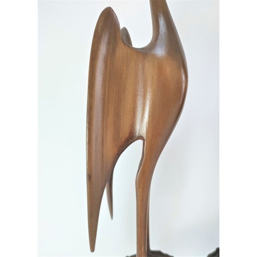 Paar massief houten vogels, 1970