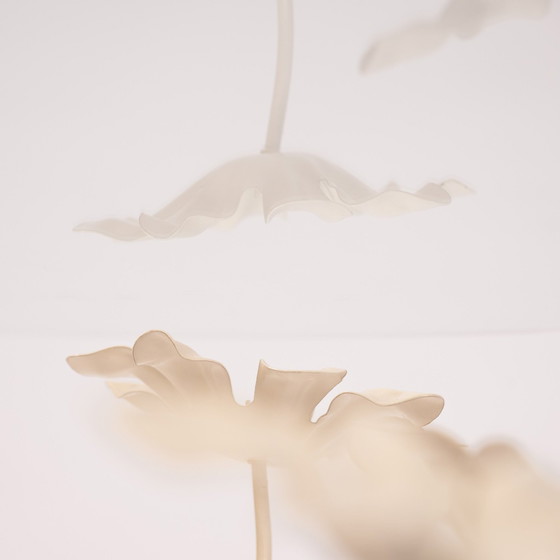 Image 1 of vintage metalen glazen bloem salontafel,1970S