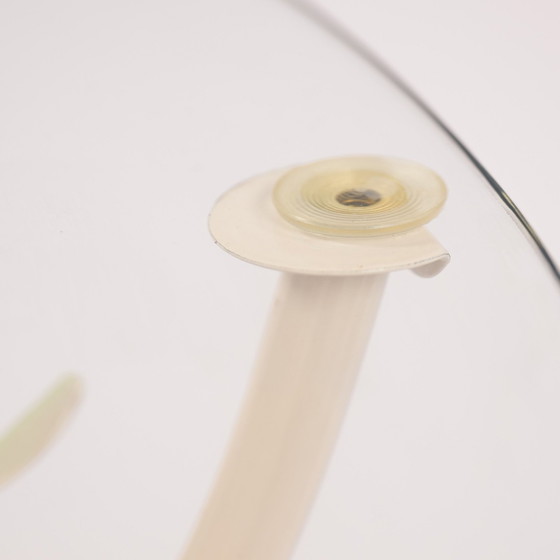 Image 1 of vintage metalen glazen bloem salontafel,1970S