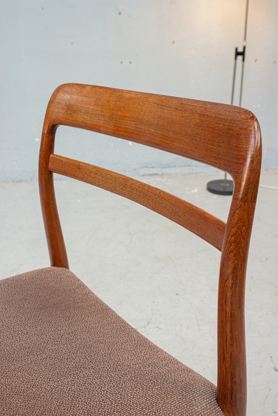 Image 1 of 6x Alf Aarseth Gustav Bahus No. 145 Teakhouten stoelen Vintage Deens