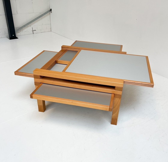 Image 1 of Uitschuifbare Hexa Salontafel Van Bernard Vuanersson Voor Bellato, 1980’S