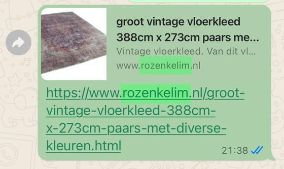 Image 1 of Vintage Kleed Van Rozenkelim