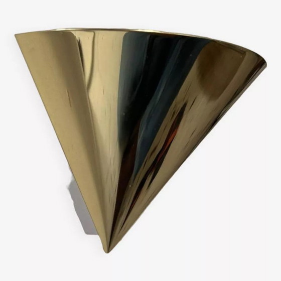 Image 1 of Opaline en messing wandlamp, Duitsland 1980