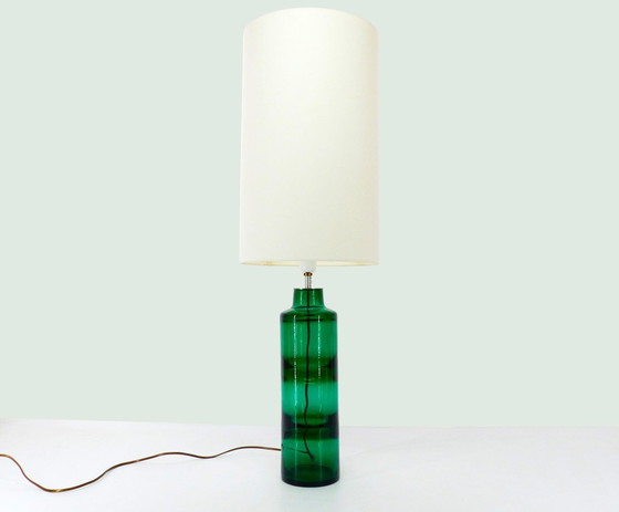 Image 1 of Scandinavische Incalmo Groen Glazen Lamp Hadeland Glassverk - Høvik Verk 1960