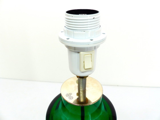 Image 1 of Scandinavische Incalmo Groen Glazen Lamp Hadeland Glassverk - Høvik Verk 1960