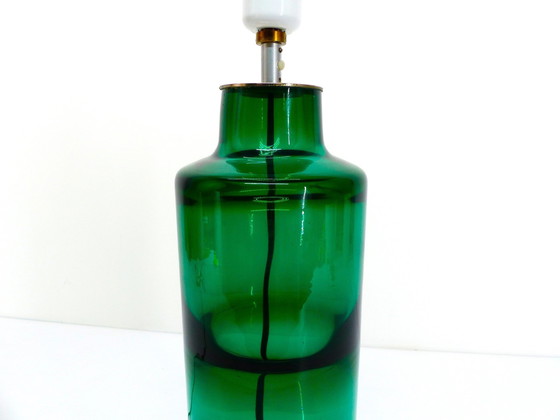 Image 1 of Scandinavische Incalmo Groen Glazen Lamp Hadeland Glassverk - Høvik Verk 1960