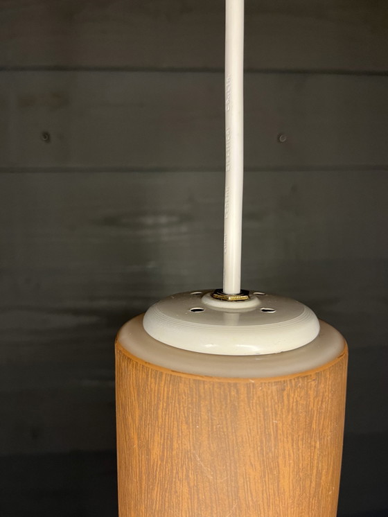 Image 1 of Vintage Mid Century Opaal Glazen Hanglamp 