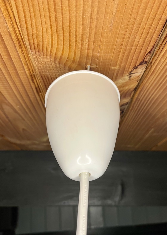 Image 1 of Vintage Mid Century Opaal Glazen Hanglamp 