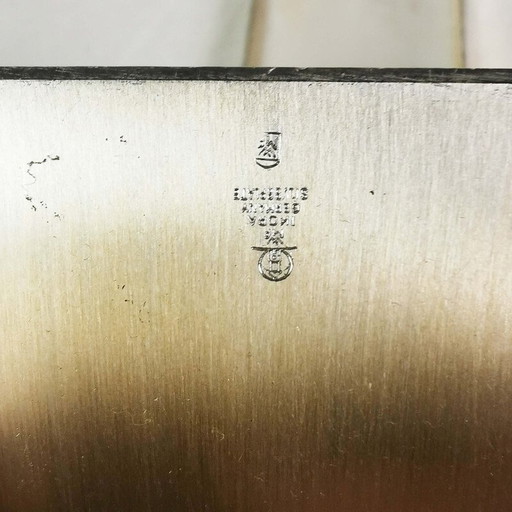 Vintage verzilverde metalen kandelaar van Kurt Radke voor Wmf, Duitsland 1960