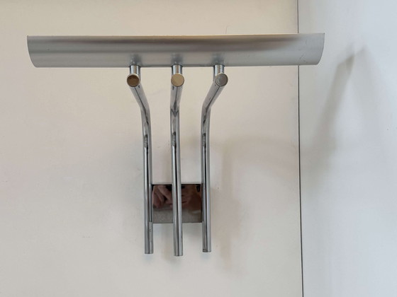 Image 1 of Vintage wandlamp 20581, verchroomd metaal, door Verre Lumière Studio Frankrijk 1978