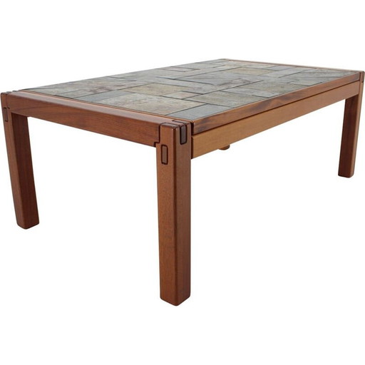 Vintage salontafel in massief teakhout, Denemarken 1970