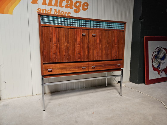 Image 1 of Vintage highboard, verlicht, barretje