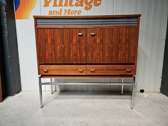 Image 1 of Vintage highboard, verlicht, barretje