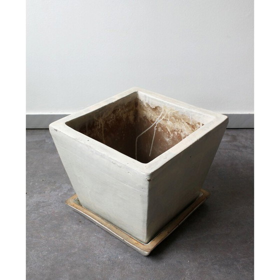 Image 1 of Vintage plantenbak in geglazuurd terracotta