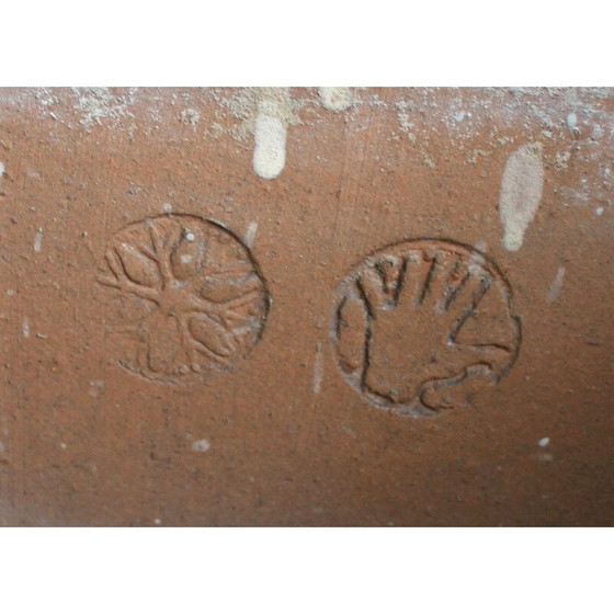 Image 1 of Vintage plantenbak in geglazuurd terracotta