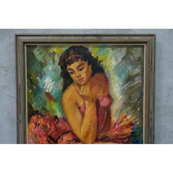 Image 1 of Vintage Deens naaktschilderij van Bent Lauridsen, jaren 1960