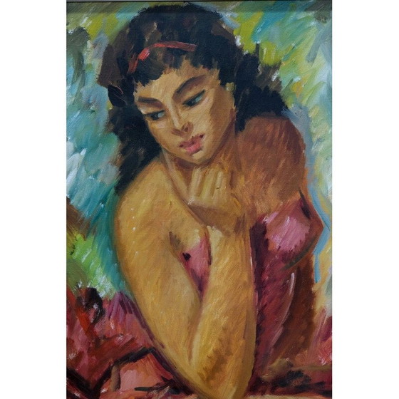 Image 1 of Vintage Deens naaktschilderij van Bent Lauridsen, jaren 1960