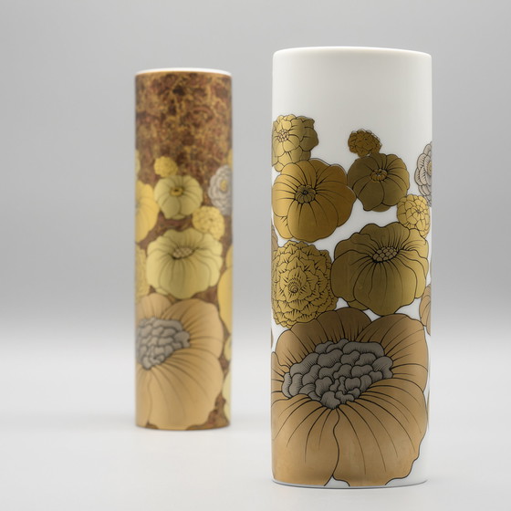 Image 1 of Rosenthal Studio-Linie Alain le Foll Jubileumeditie goud porseleinen vaas Duo MCM