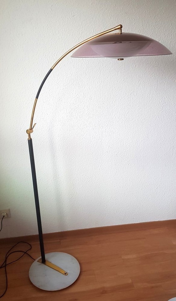 Image 1 of Staande lamp met acrylglazen kap van Stilux Milano, 1960S