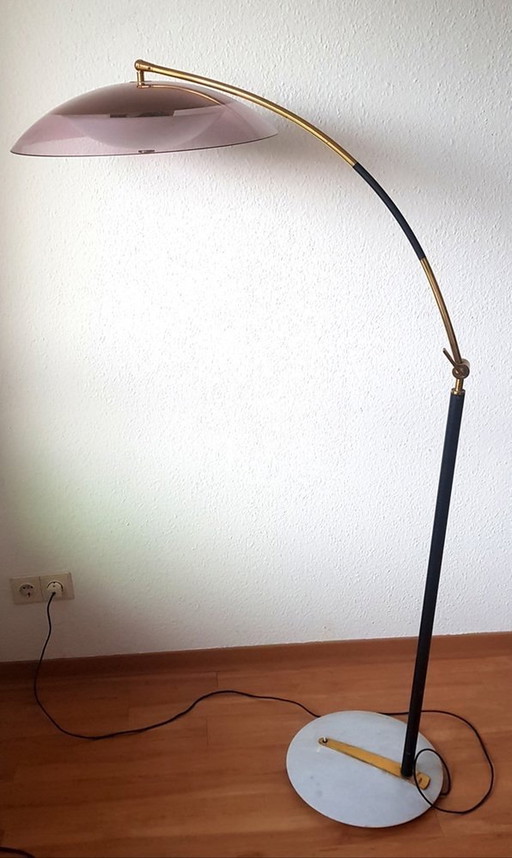 Staande lamp met acrylglazen kap van Stilux Milano, 1960S