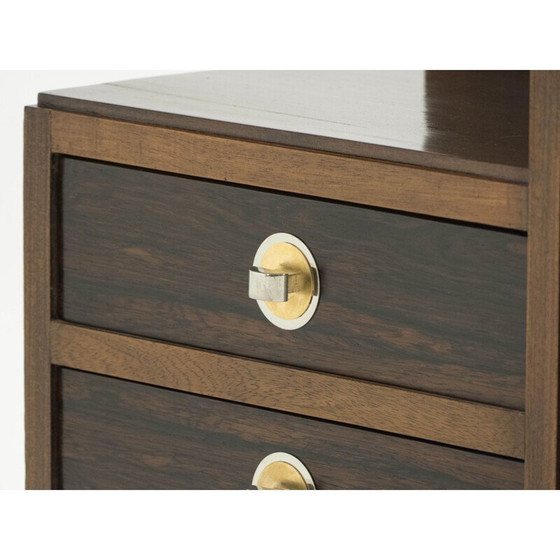 Image 1 of Vintage Art deco modernistische couturekast palissander messing jaren 1940