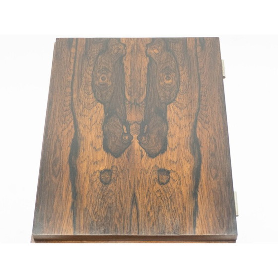 Image 1 of Vintage Art deco modernistische couturekast palissander messing jaren 1940