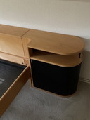 Auping auronde met achterwand en 2 nachtkastjes met roldeuren
