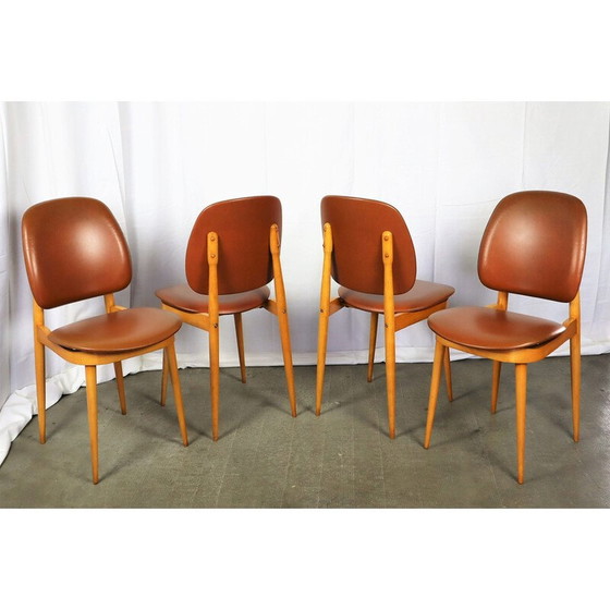 Image 1 of Set van 4 vintage Baumann stoelen model Pegasus, 1960