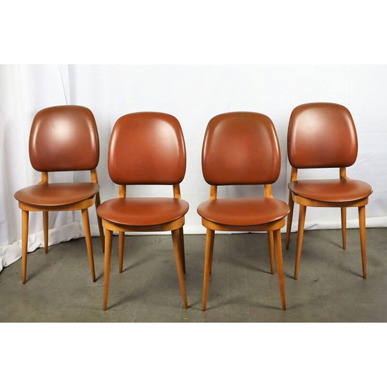 Image 1 of Set van 4 vintage Baumann stoelen model Pegasus, 1960