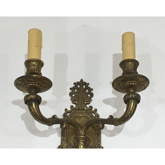 Image 1 of Paar vintage bronzen hanglampen, 1920