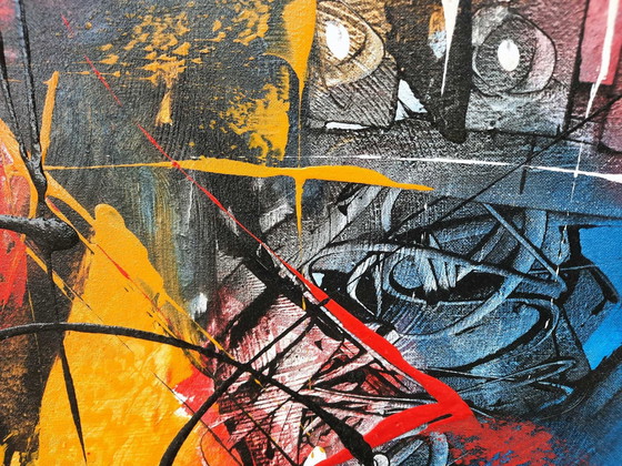 Image 1 of Abstract Schilderij Op Canvas