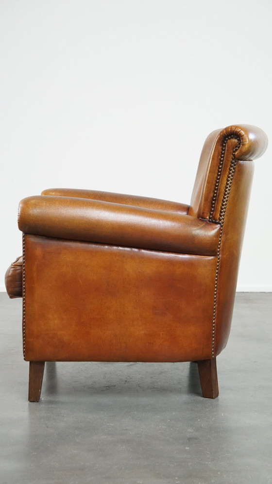 Image 1 of Fauteuil Gemaakt Van Schapenleer