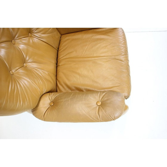 Image 1 of Paar vintage leren fauteuils, Italië 1970