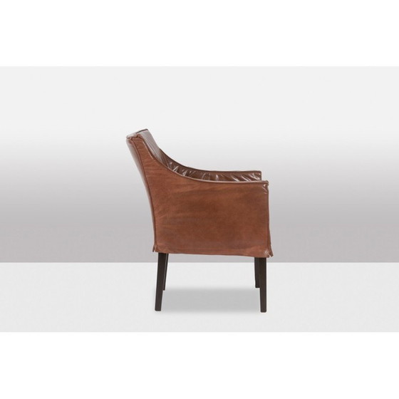 Image 1 of Paar vintage Lintello fauteuils in kamelenleer, Nederland 1970