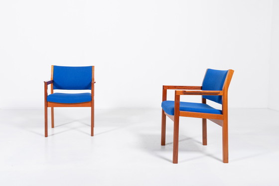 Image 1 of Soborg Mobelfabrik set van 6 Deense design fauteuils van Christian Hvidt