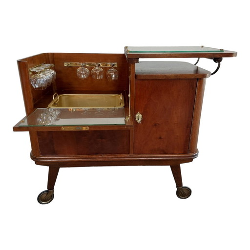 Vintage Verrijdbare Bar, Barcart 