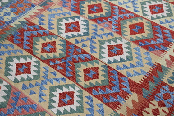 Image 1 of Originele oude stijl Kelim Afghan 249 X 182 Cm Topconditie